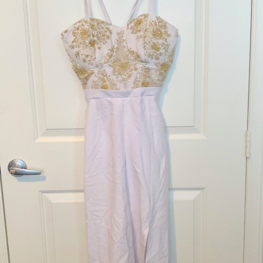 Beaded Jumpsuit With Statement Split - image 1